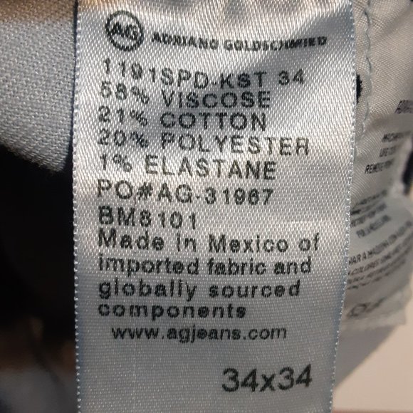 AG Adriano Goldschmied Men's The Tellis Modern Slim Jeans in Size 34 - Picture 8 of 10